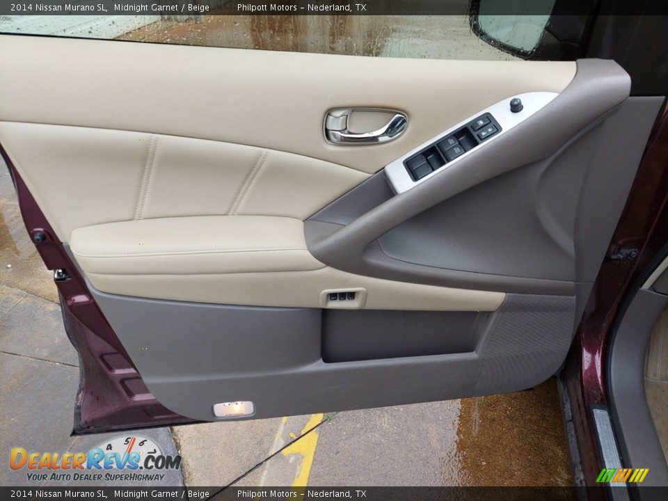 2014 Nissan Murano SL Midnight Garnet / Beige Photo #13