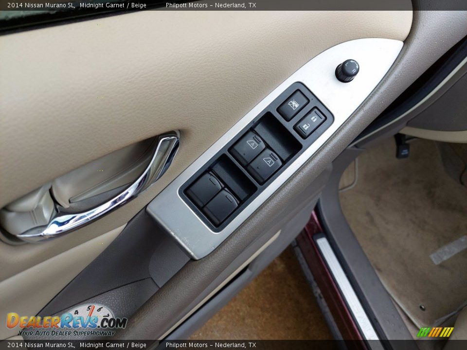 2014 Nissan Murano SL Midnight Garnet / Beige Photo #14