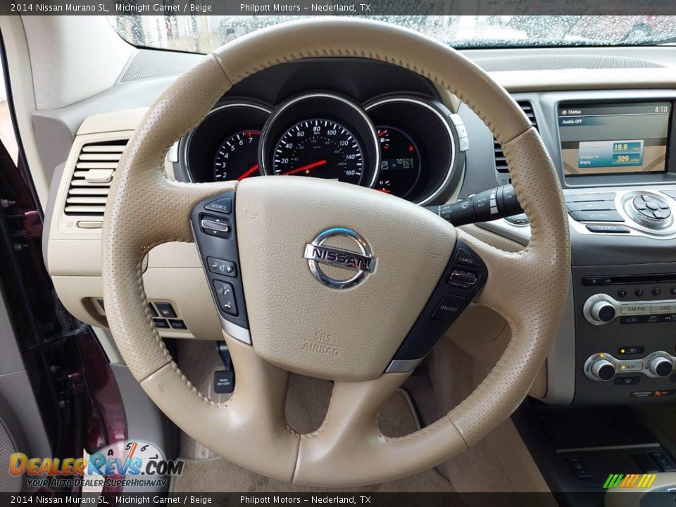 2014 Nissan Murano SL Midnight Garnet / Beige Photo #15