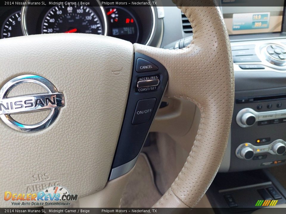 2014 Nissan Murano SL Midnight Garnet / Beige Photo #17