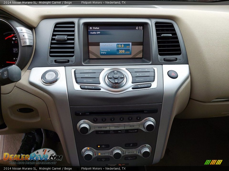 2014 Nissan Murano SL Midnight Garnet / Beige Photo #18
