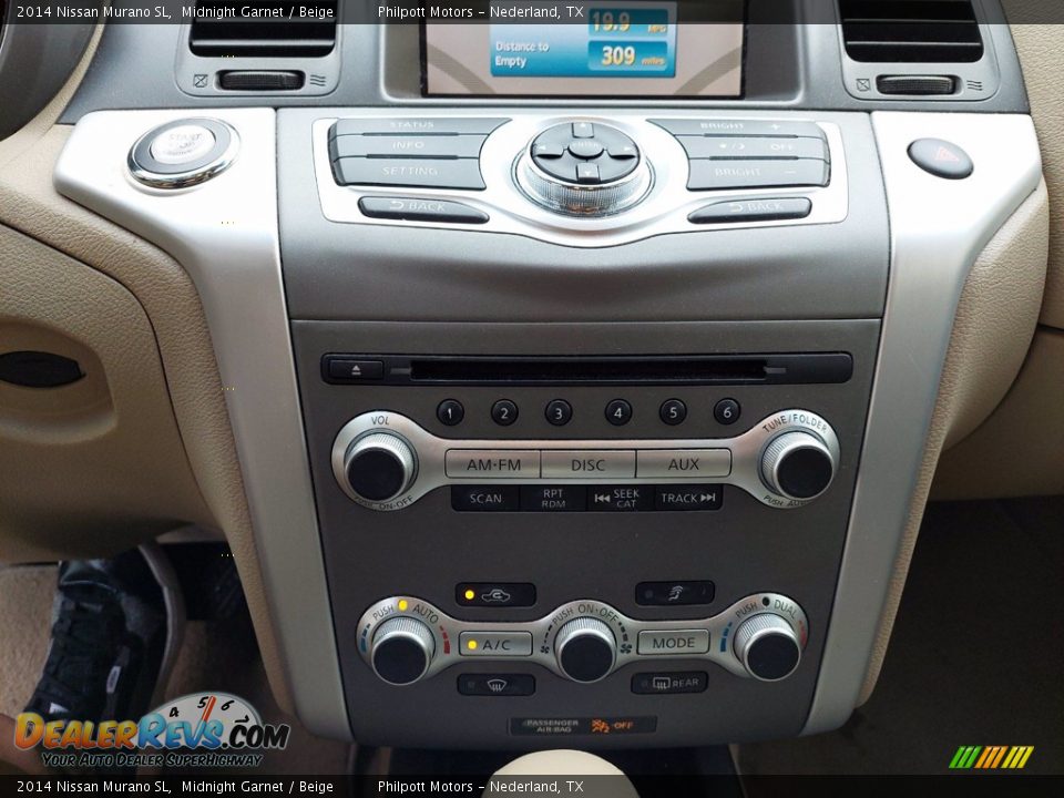 2014 Nissan Murano SL Midnight Garnet / Beige Photo #22