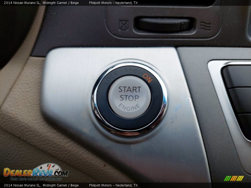 2014 Nissan Murano SL Midnight Garnet / Beige Photo #23