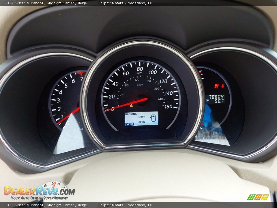 2014 Nissan Murano SL Midnight Garnet / Beige Photo #24