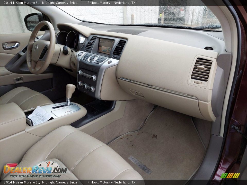 2014 Nissan Murano SL Midnight Garnet / Beige Photo #30