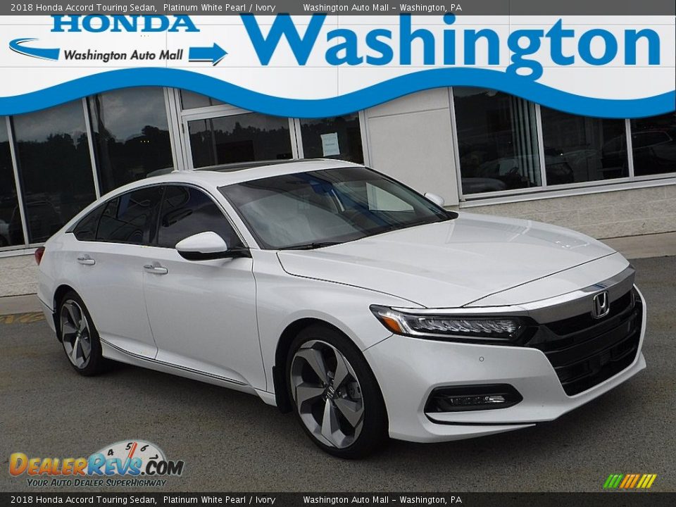 2018 Honda Accord Touring Sedan Platinum White Pearl / Ivory Photo #1