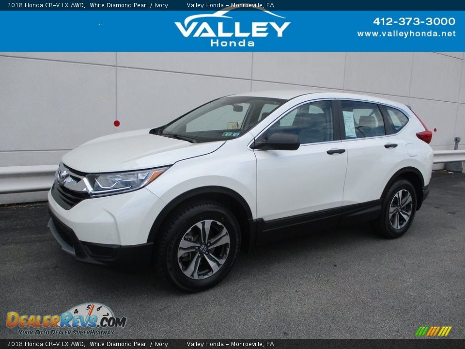 2018 Honda CR-V LX AWD White Diamond Pearl / Ivory Photo #1