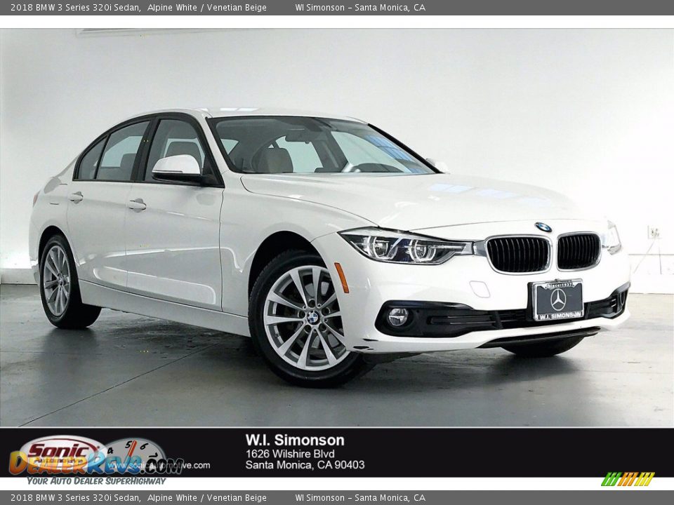 2018 BMW 3 Series 320i Sedan Alpine White / Venetian Beige Photo #1