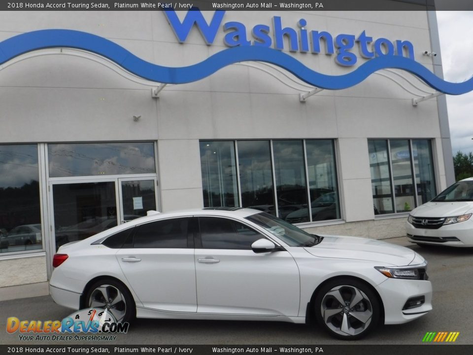 2018 Honda Accord Touring Sedan Platinum White Pearl / Ivory Photo #2