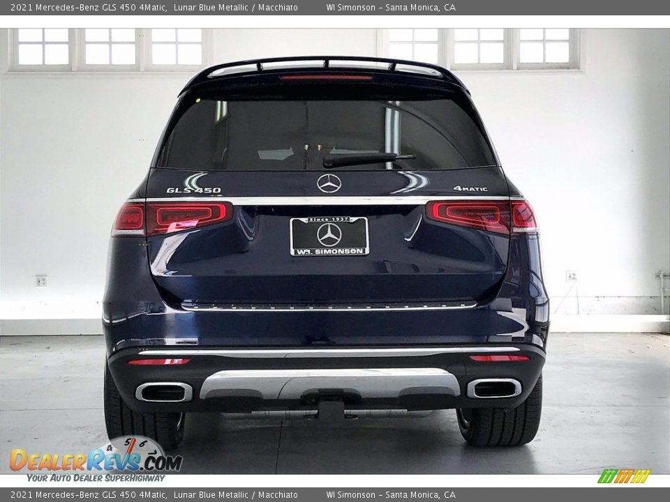 2021 Mercedes-Benz GLS 450 4Matic Lunar Blue Metallic / Macchiato Photo #3