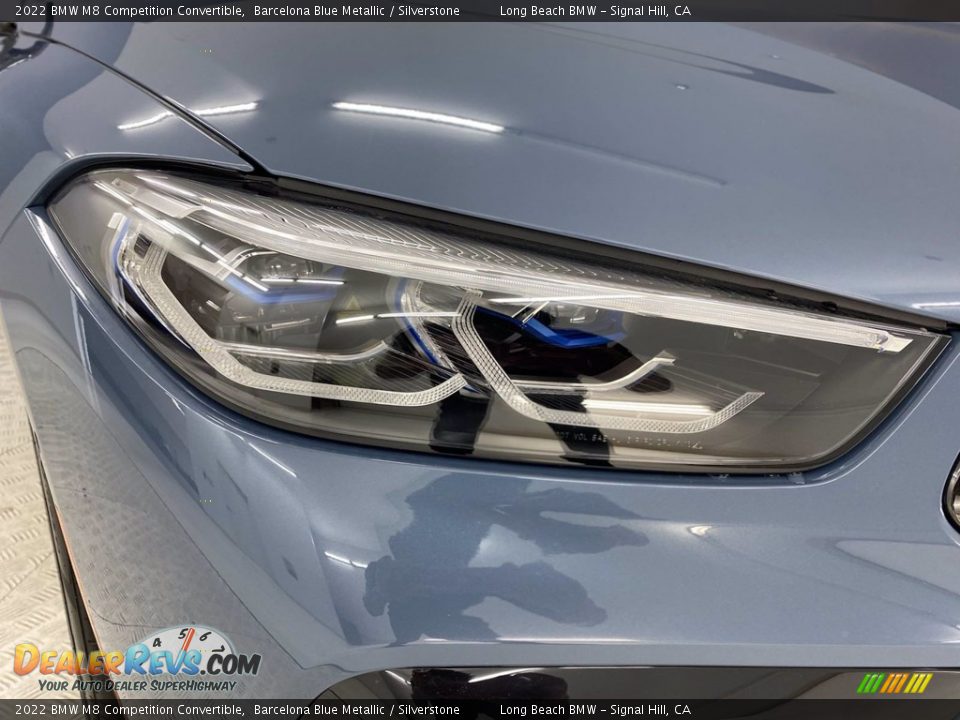 2022 BMW M8 Competition Convertible Barcelona Blue Metallic / Silverstone Photo #4