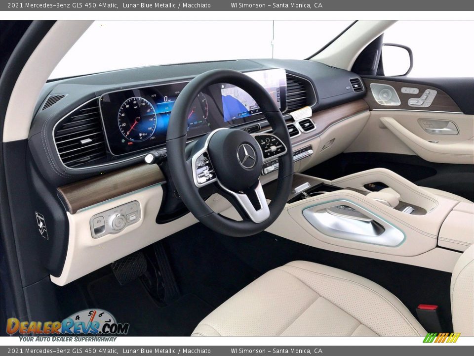 2021 Mercedes-Benz GLS 450 4Matic Lunar Blue Metallic / Macchiato Photo #4