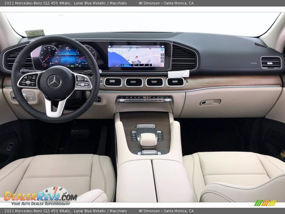 2021 Mercedes-Benz GLS 450 4Matic Lunar Blue Metallic / Macchiato Photo #6