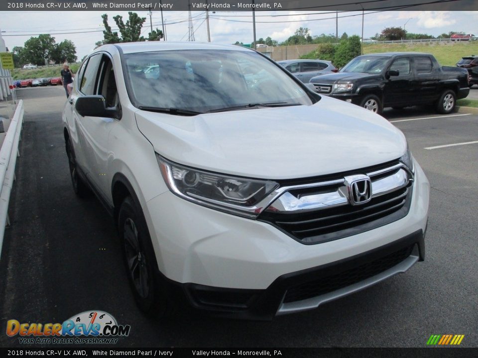 2018 Honda CR-V LX AWD White Diamond Pearl / Ivory Photo #7