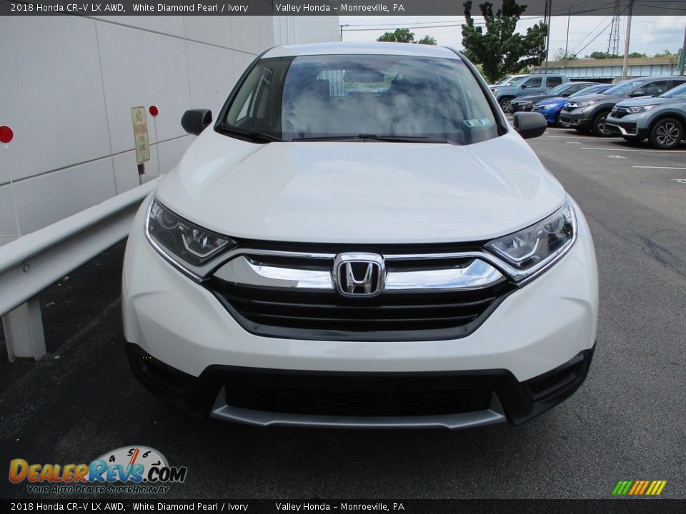 2018 Honda CR-V LX AWD White Diamond Pearl / Ivory Photo #8