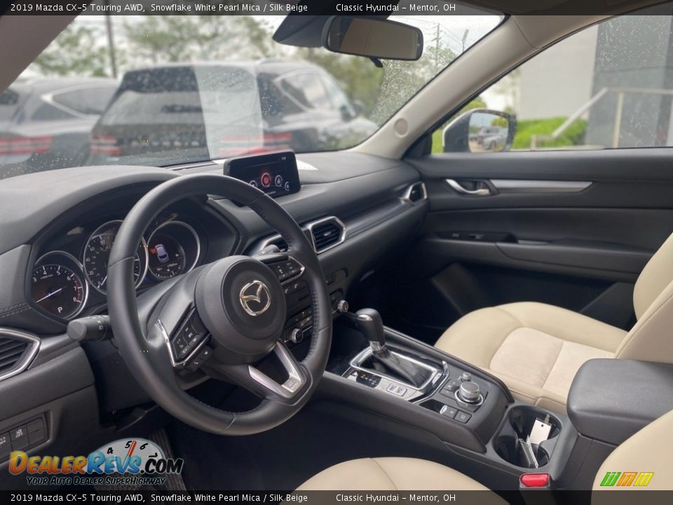 2019 Mazda CX-5 Touring AWD Snowflake White Pearl Mica / Silk Beige Photo #3