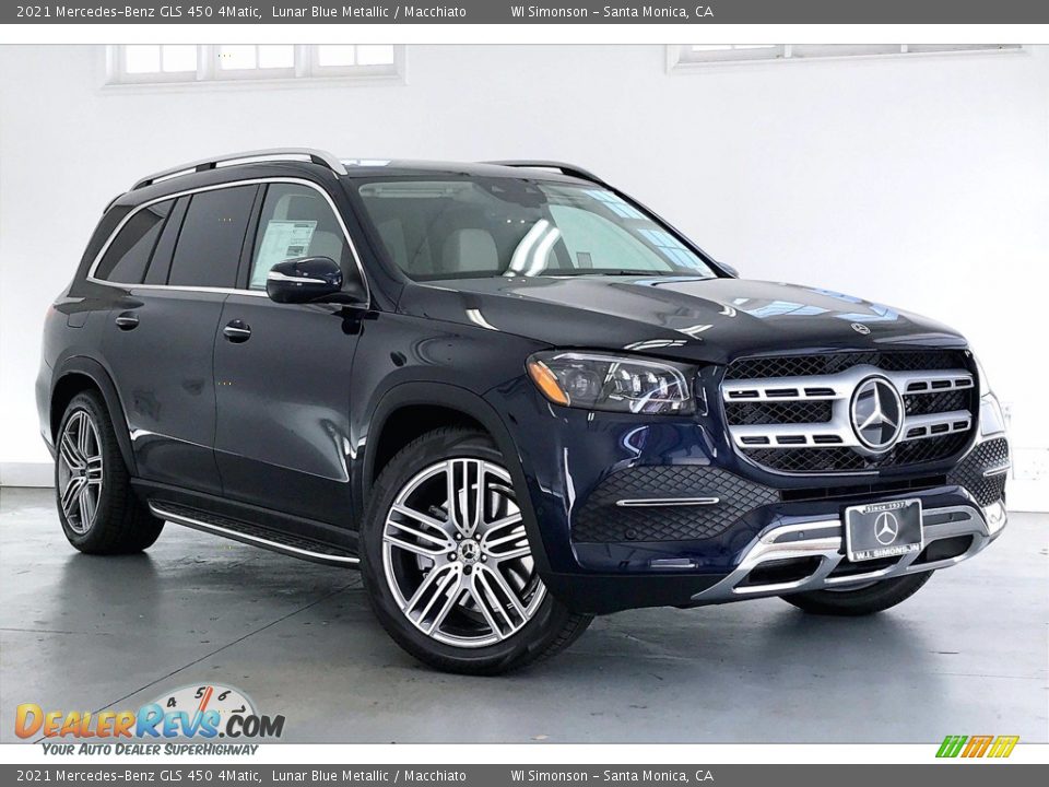 2021 Mercedes-Benz GLS 450 4Matic Lunar Blue Metallic / Macchiato Photo #12