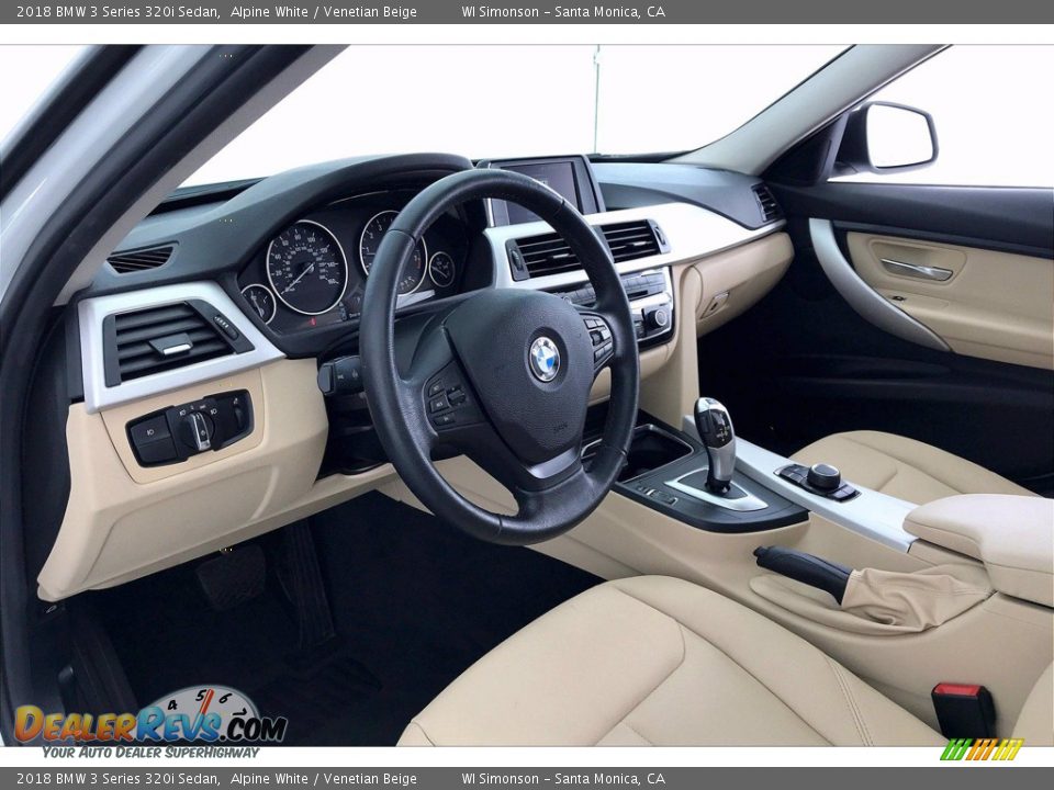 2018 BMW 3 Series 320i Sedan Alpine White / Venetian Beige Photo #14