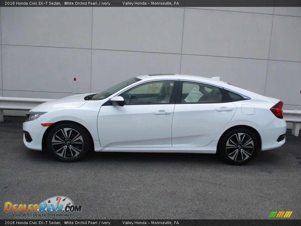 2018 Honda Civic EX-T Sedan White Orchid Pearl / Ivory Photo #2