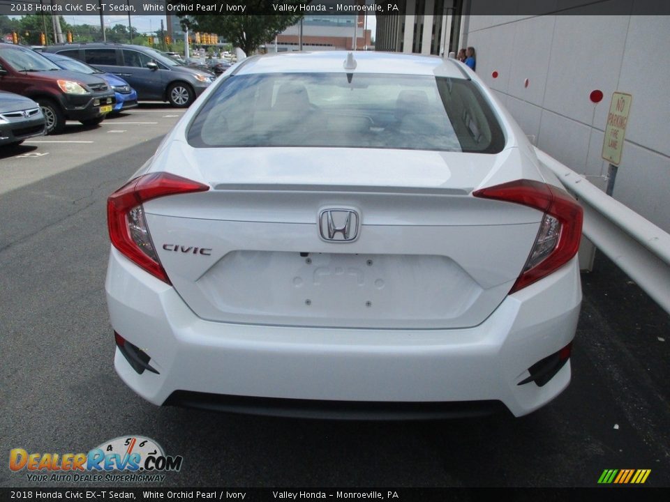 2018 Honda Civic EX-T Sedan White Orchid Pearl / Ivory Photo #4