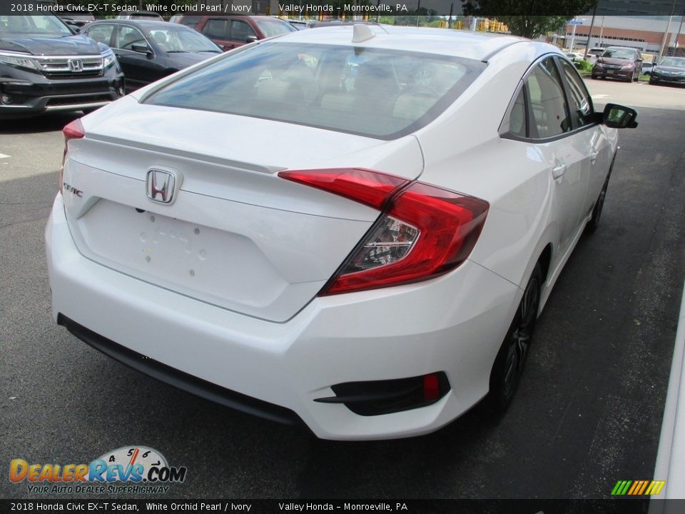 2018 Honda Civic EX-T Sedan White Orchid Pearl / Ivory Photo #5