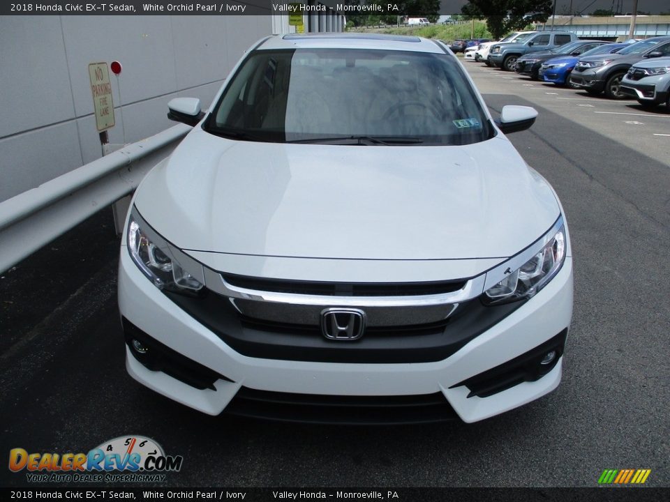 2018 Honda Civic EX-T Sedan White Orchid Pearl / Ivory Photo #8