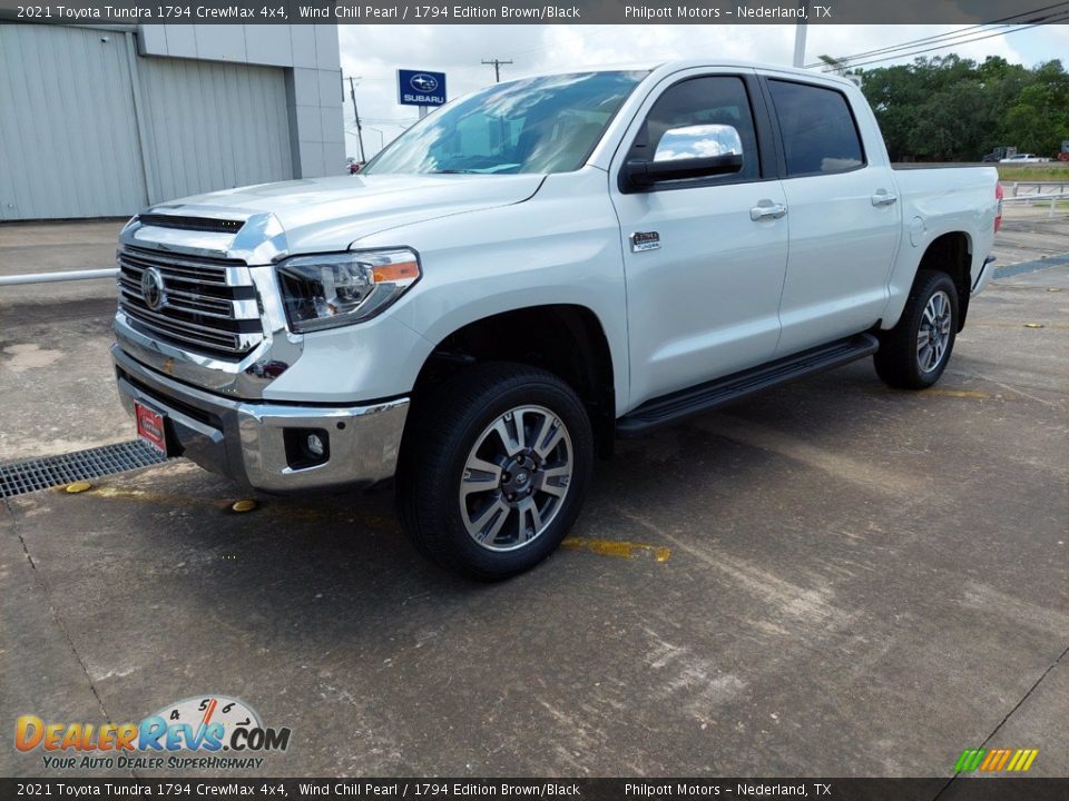2021 Toyota Tundra 1794 CrewMax 4x4 Wind Chill Pearl / 1794 Edition Brown/Black Photo #2