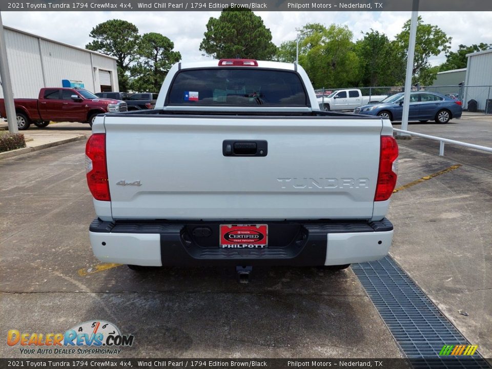 2021 Toyota Tundra 1794 CrewMax 4x4 Wind Chill Pearl / 1794 Edition Brown/Black Photo #8