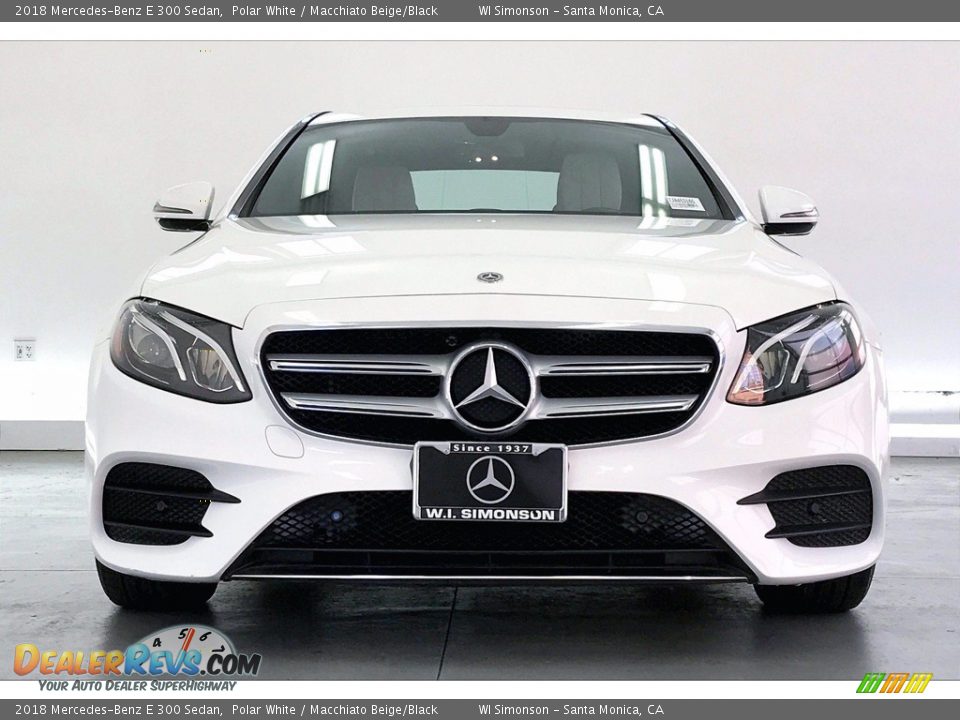 2018 Mercedes-Benz E 300 Sedan Polar White / Macchiato Beige/Black Photo #2