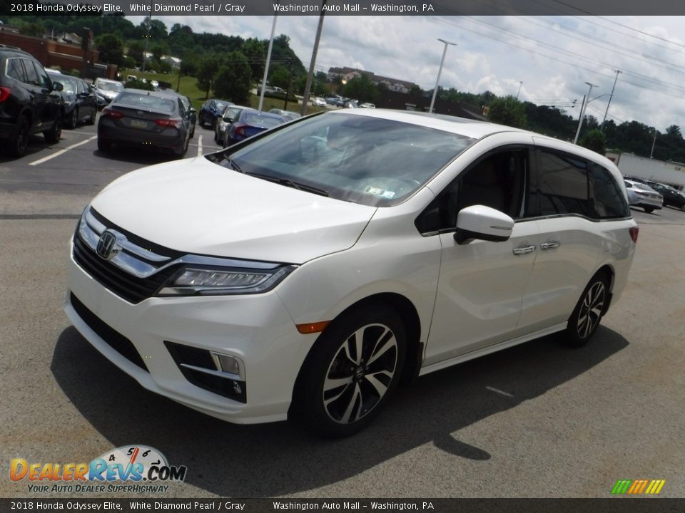 2018 Honda Odyssey Elite White Diamond Pearl / Gray Photo #5