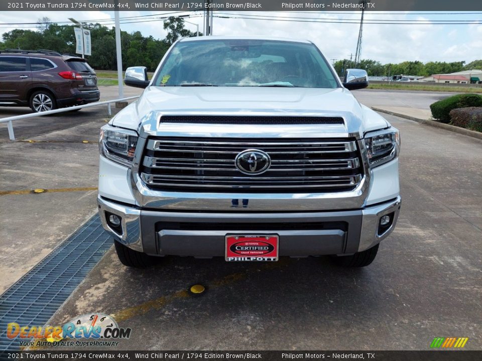 2021 Toyota Tundra 1794 CrewMax 4x4 Wind Chill Pearl / 1794 Edition Brown/Black Photo #9