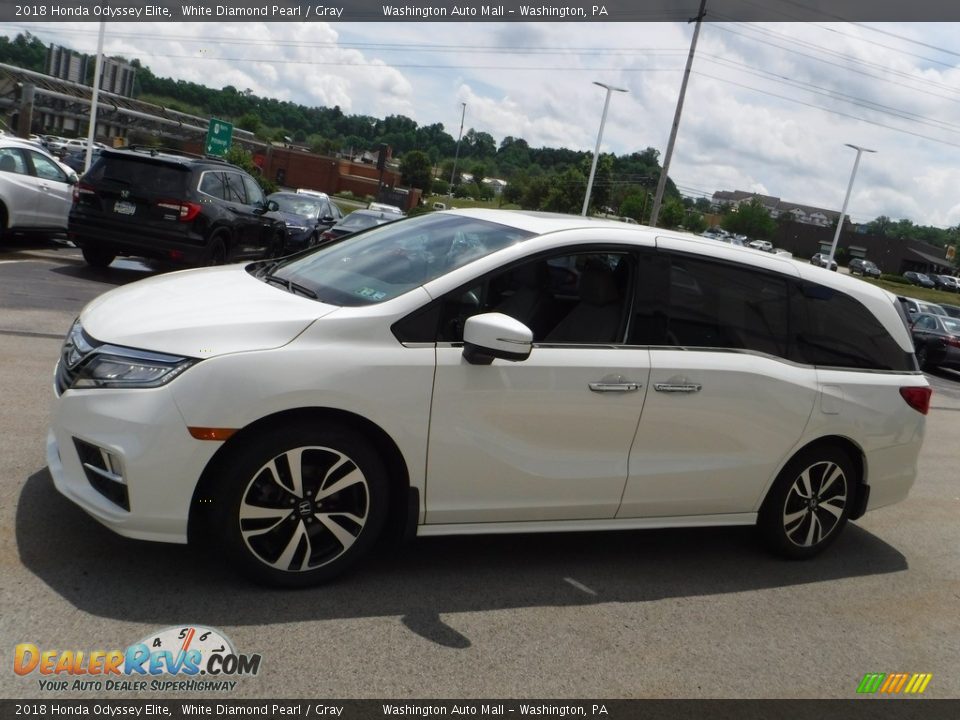 2018 Honda Odyssey Elite White Diamond Pearl / Gray Photo #6