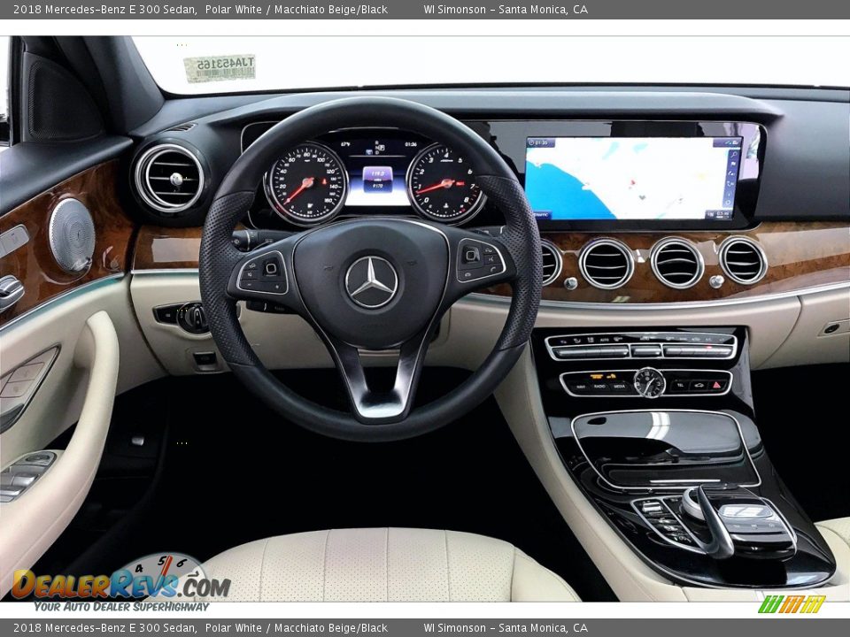 2018 Mercedes-Benz E 300 Sedan Polar White / Macchiato Beige/Black Photo #4