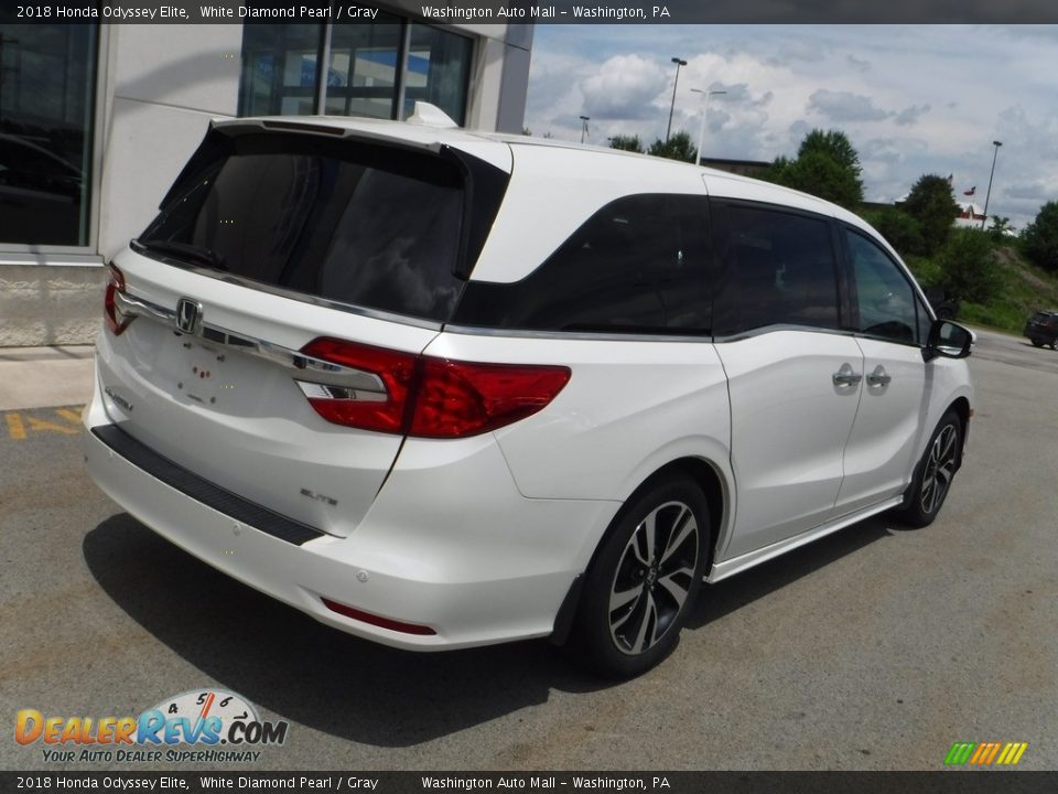 2018 Honda Odyssey Elite White Diamond Pearl / Gray Photo #8