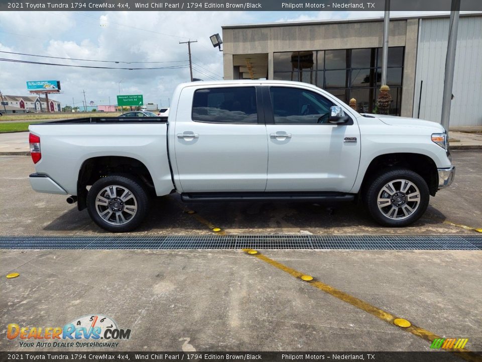 2021 Toyota Tundra 1794 CrewMax 4x4 Wind Chill Pearl / 1794 Edition Brown/Black Photo #12