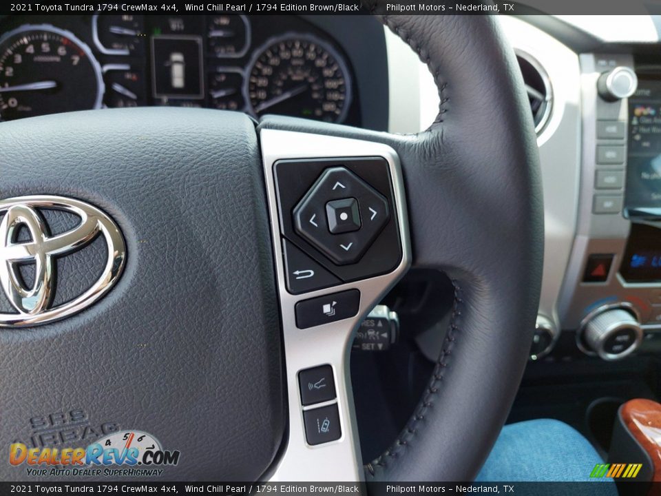 2021 Toyota Tundra 1794 CrewMax 4x4 Wind Chill Pearl / 1794 Edition Brown/Black Photo #17