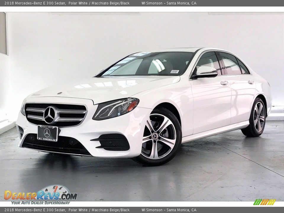 2018 Mercedes-Benz E 300 Sedan Polar White / Macchiato Beige/Black Photo #12