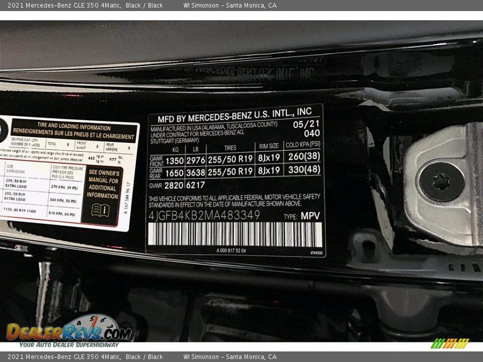 2021 Mercedes-Benz GLE 350 4Matic Black / Black Photo #13