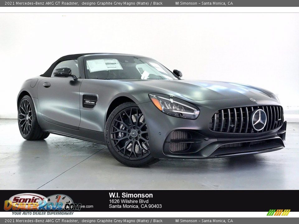 2021 Mercedes-Benz AMG GT Roadster designo Graphite Grey Magno (Matte) / Black Photo #1