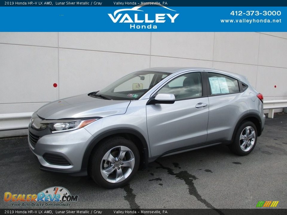 2019 Honda HR-V LX AWD Lunar Silver Metallic / Gray Photo #1