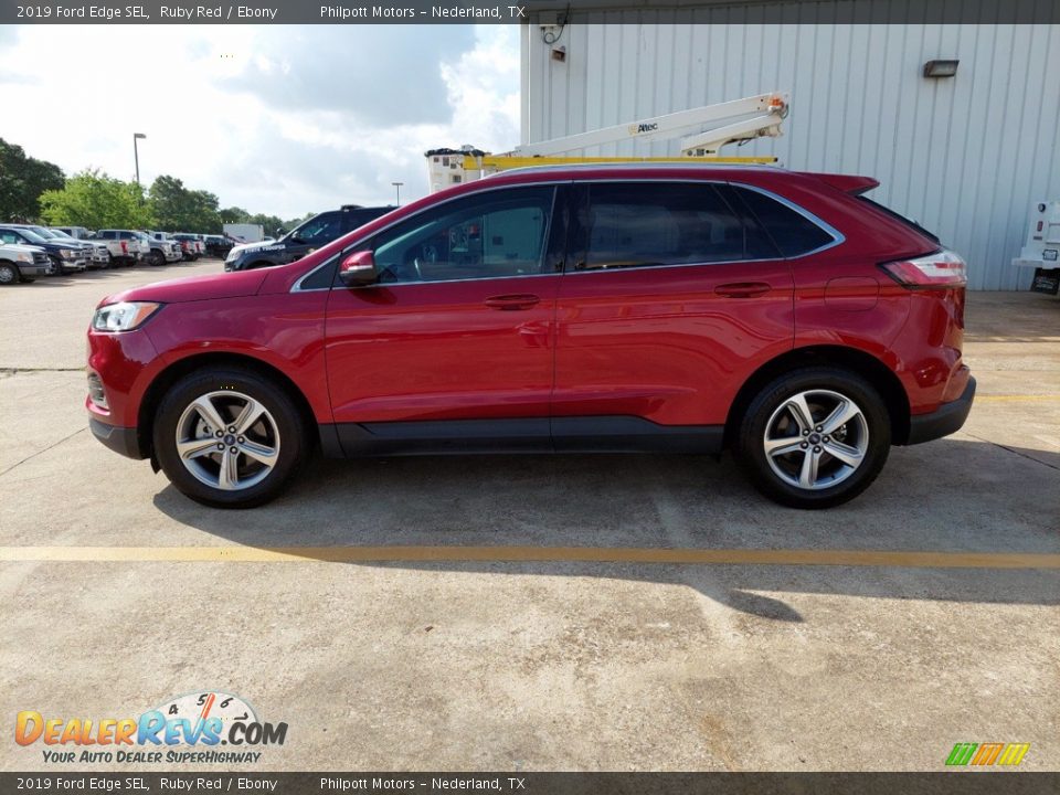 2019 Ford Edge SEL Ruby Red / Ebony Photo #7