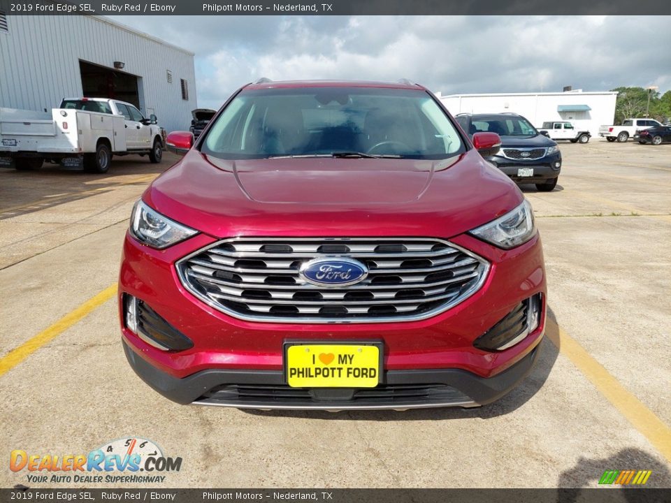 2019 Ford Edge SEL Ruby Red / Ebony Photo #9