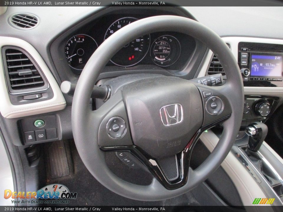 2019 Honda HR-V LX AWD Lunar Silver Metallic / Gray Photo #14