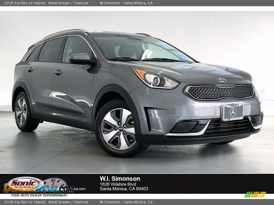 2018 Kia Niro LX Hybrid Metal Stream / Charcoal Photo #1