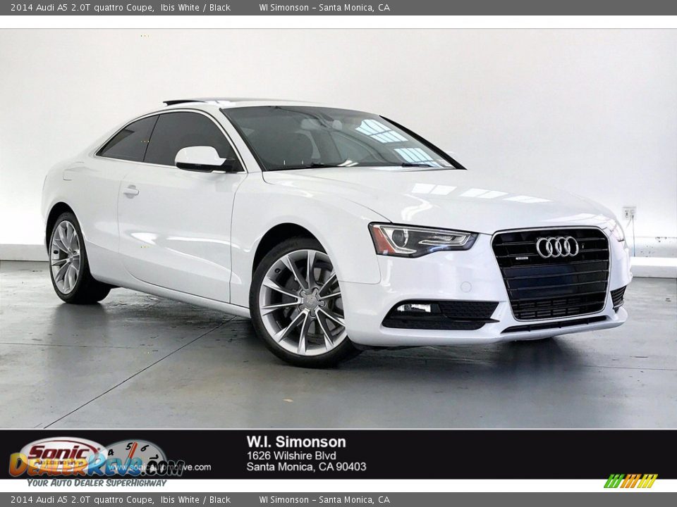 2014 Audi A5 2.0T quattro Coupe Ibis White / Black Photo #1