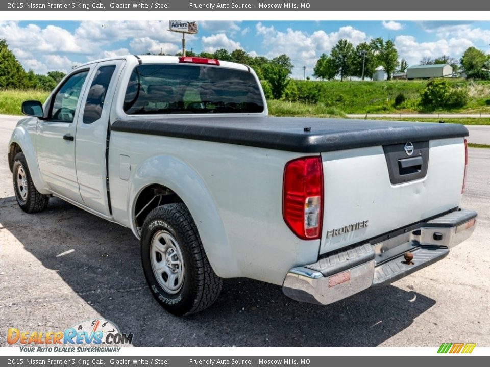 2015 Nissan Frontier S King Cab Glacier White / Steel Photo #6