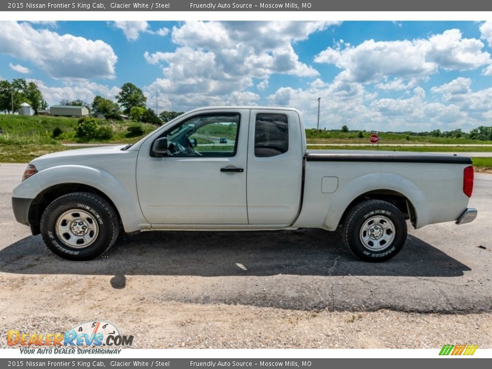 2015 Nissan Frontier S King Cab Glacier White / Steel Photo #7