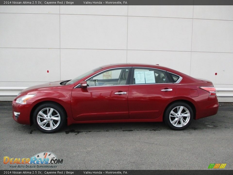 2014 Nissan Altima 2.5 SV Cayenne Red / Beige Photo #2