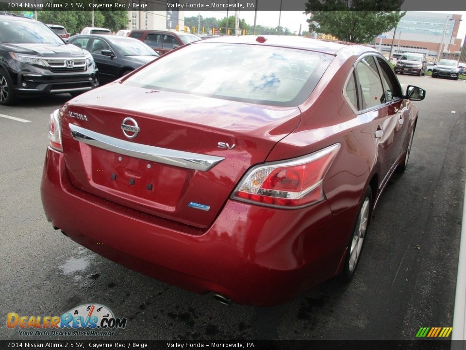 2014 Nissan Altima 2.5 SV Cayenne Red / Beige Photo #5