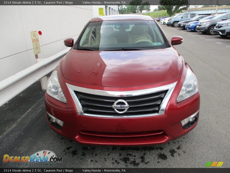 2014 Nissan Altima 2.5 SV Cayenne Red / Beige Photo #8